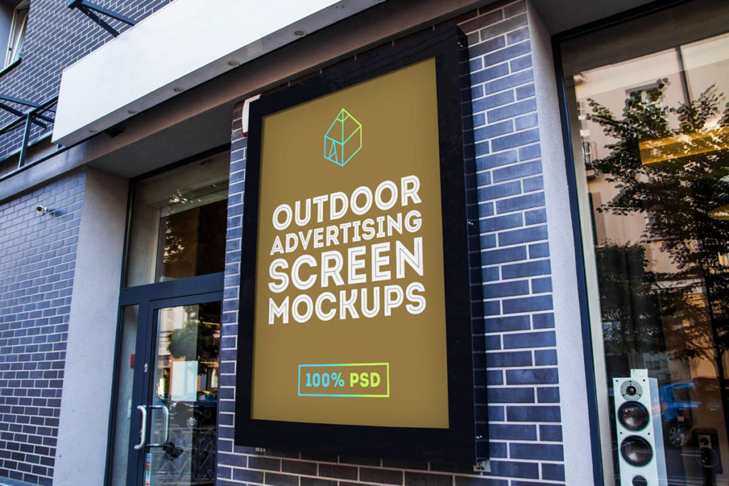 2. Outdoor Advertising Screen Mock-Up