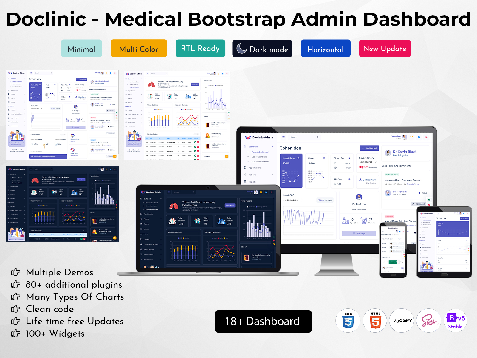 Doclinic - Medical Bootstrap Admin Dashboard